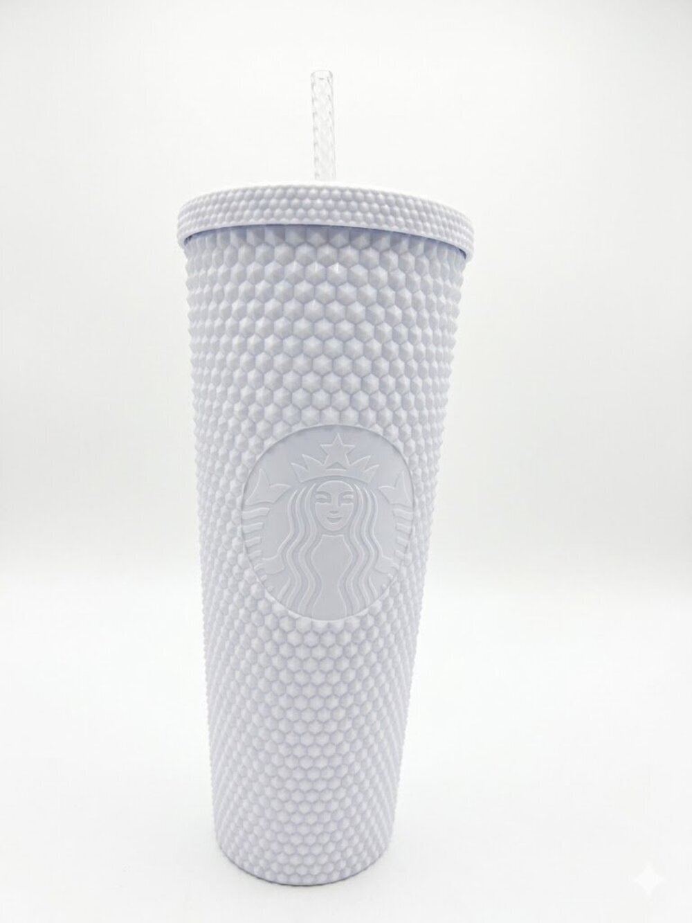 NWT Starbucks White Studded Reusable Tumbler with Straw 24 oz